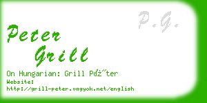 peter grill business card